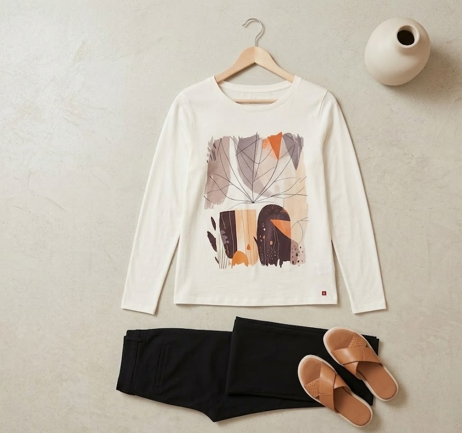 Remera Bote Soft T086 en contexto lookbook